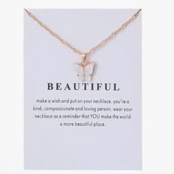 Butterfly Pendant Necklace NWT - Picture 12 of 12